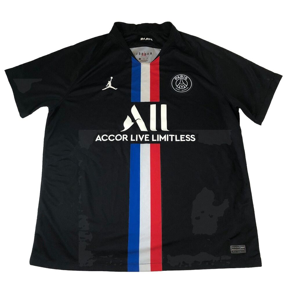Jordon X PSG Paris Saint-Germain 2019-20 4th Jersey Black Men’s XL